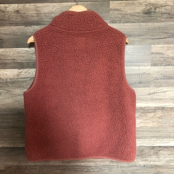 Vintage High Pile Cozy Fleece Zip Up Vest XL - Picture 6 of 7